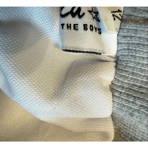 Lola The Boys Girl's Rhinestone Embellished Sweatshirt & Pants Set Gray Size 12 - Picture 6 of 15